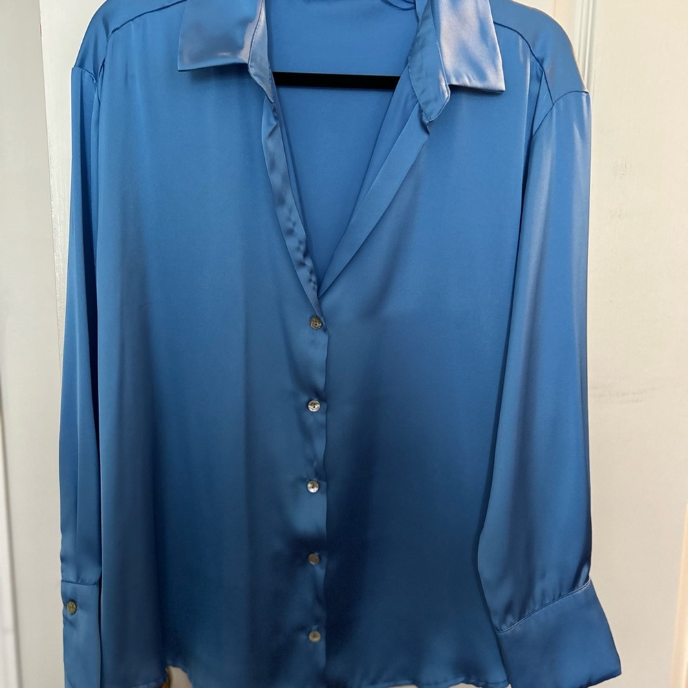 Zara Sky Blue Top
